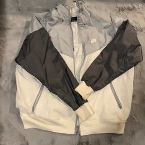 Nike 3 color gray windbreaker jacket.